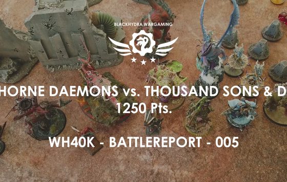 Battlereport -005 Khorne Daemons vs. Thousand Sons & DG 1250 pts [DE/GER]